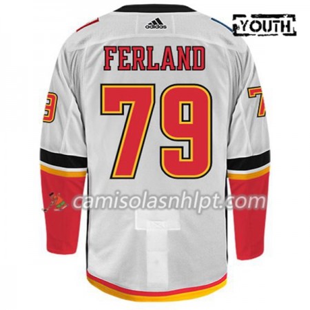 Camisola Calgary Flames MICHAEL FERLAND 79 Adidas Branco Authentic - Criança